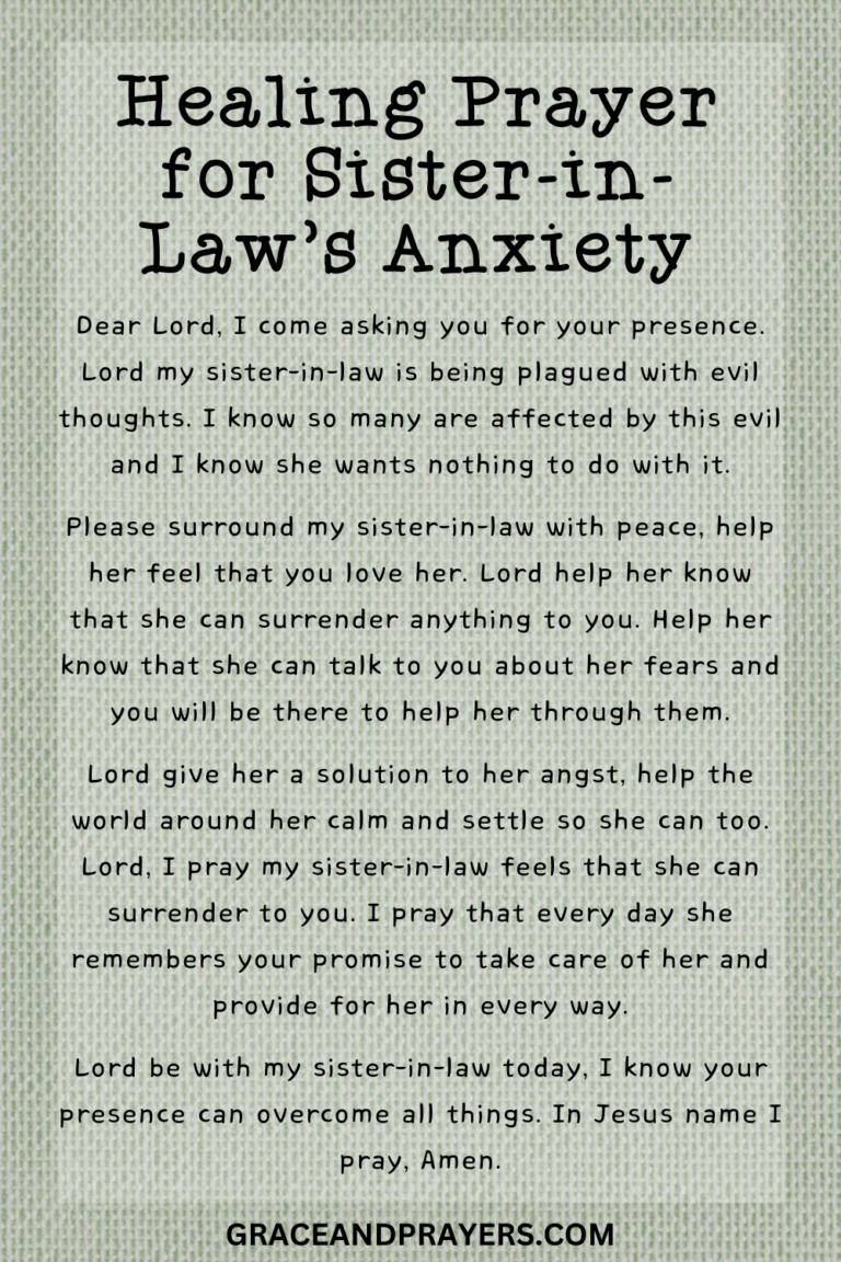 7 Healing Prayers For Your Sister-In-Law - Grace and Prayers