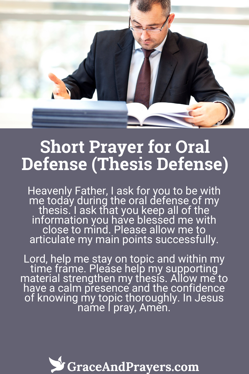 prayer before thesis oral defense