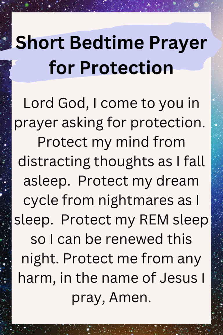 5 Bedtime Prayers for Protection & Safety - Grace and Prayers