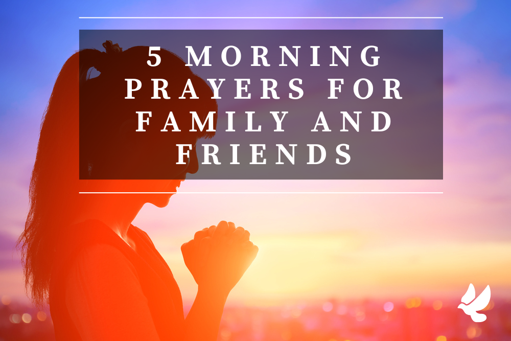 young woman praying in the morning for her family and friends