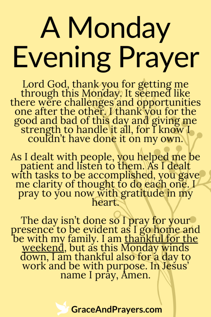 10 Clear Prayers for Monday Grace and Prayers