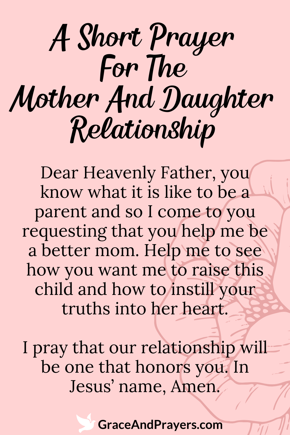 6 Reassuring Prayers For A Mother Daughter Relationship - Grace and Prayers