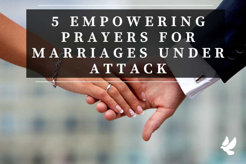 couple praying for strength while their marriage is under attack
