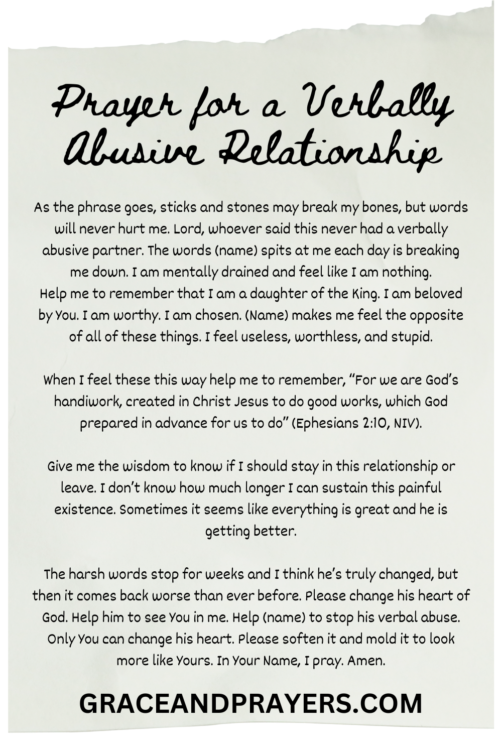 8 Healing Prayers for an Abusive Relationship Grace and Prayers