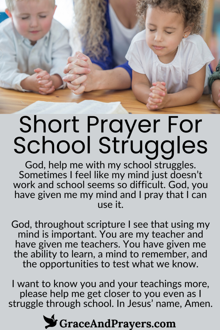 7 Encouraging Prayers For Struggling In School Grace and Prayers