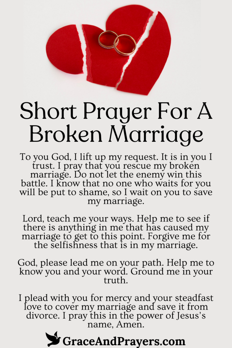 9 Powerful Prayers For A Broken Marriage - Grace and Prayers