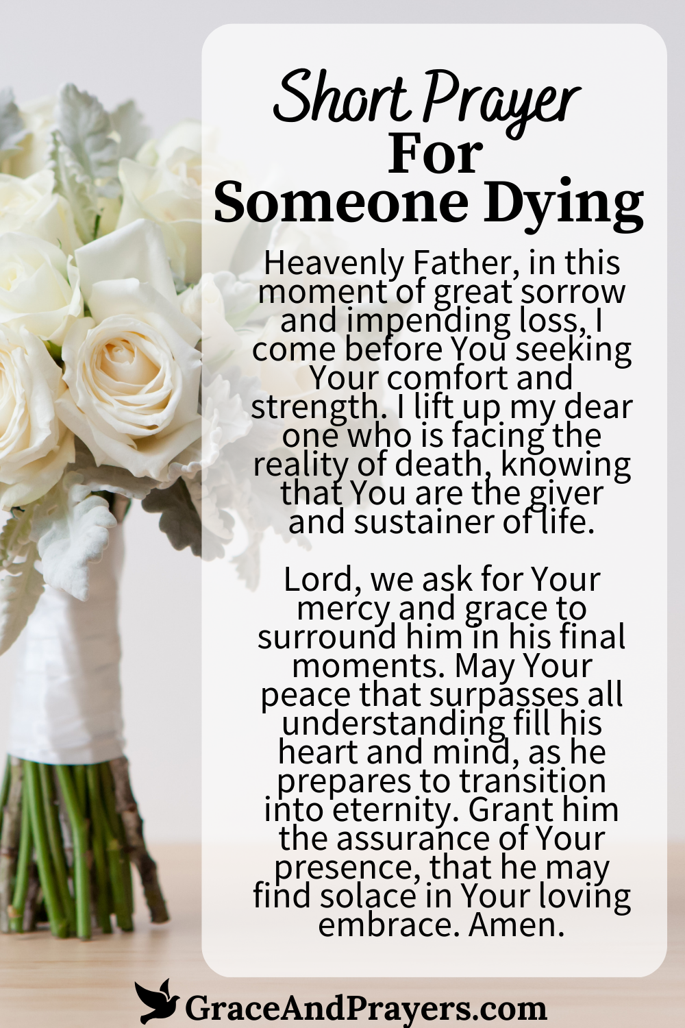 8 Comforting Prayers For Someone Dying - Grace and Prayers