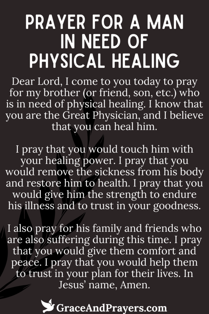 15 Supportive Prayers For Men - Grace and Prayers