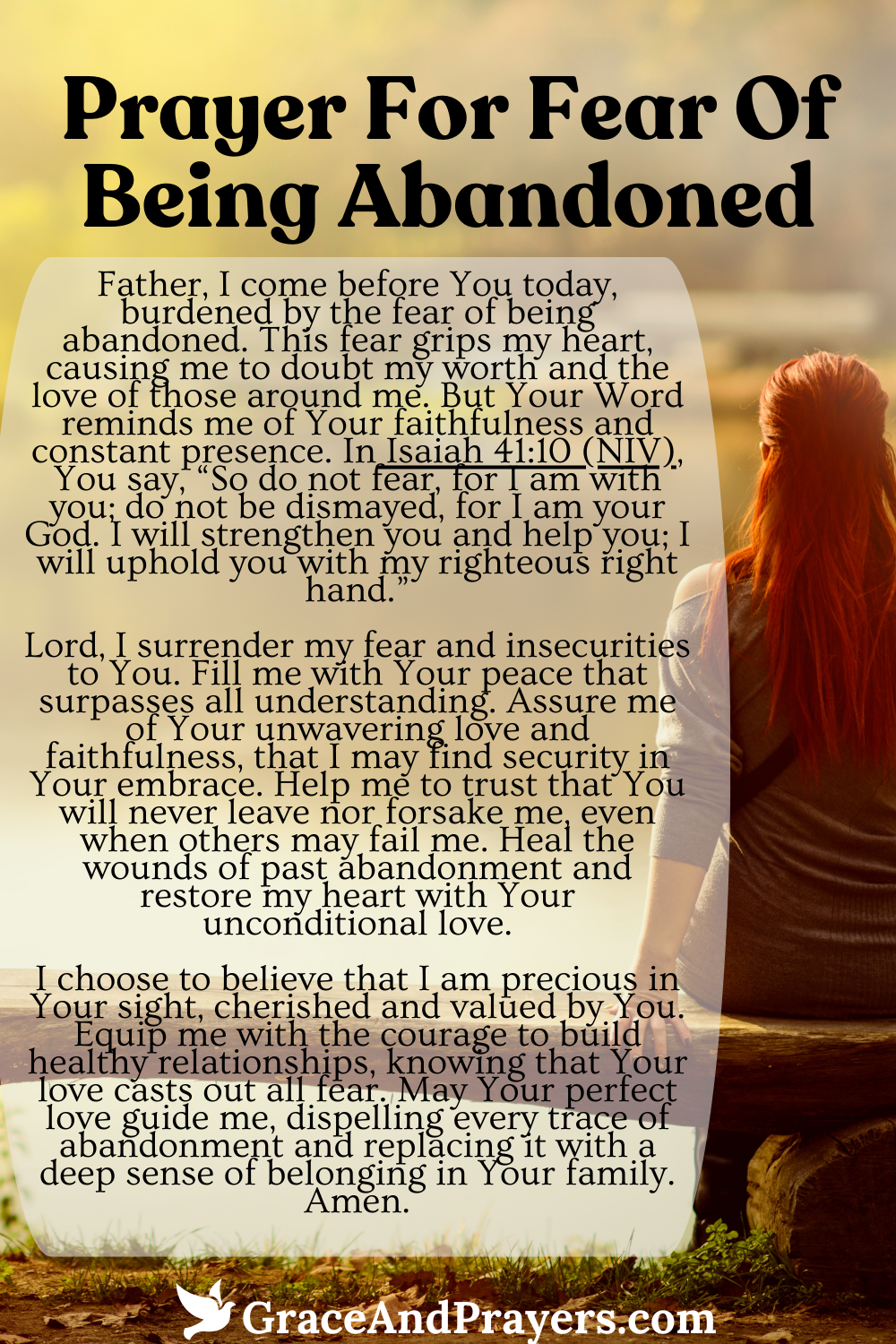 6 Supportive Prayers For Abandonment - Grace and Prayers