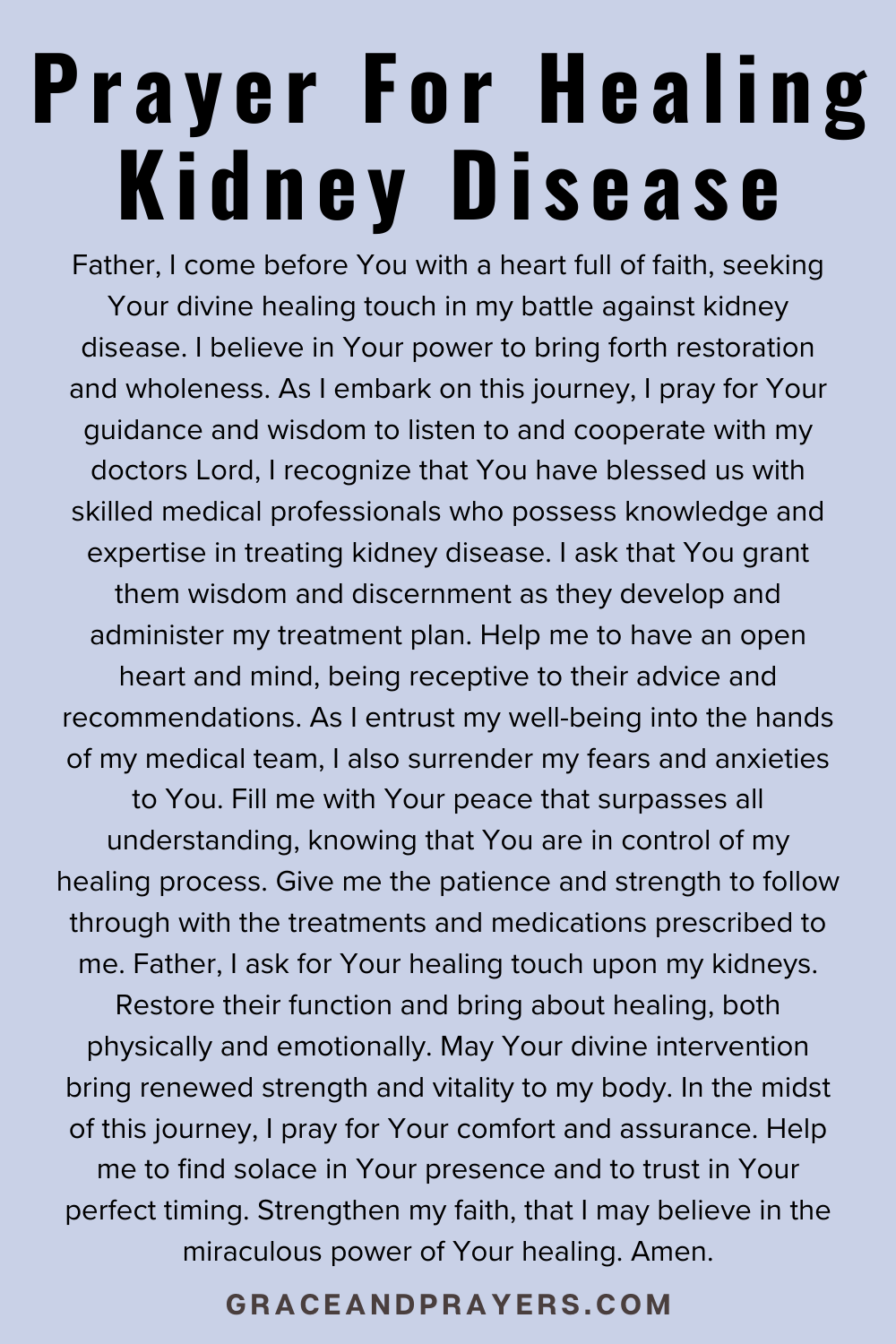 5 Strengthening Prayers For Kidney Disease Grace and Prayers