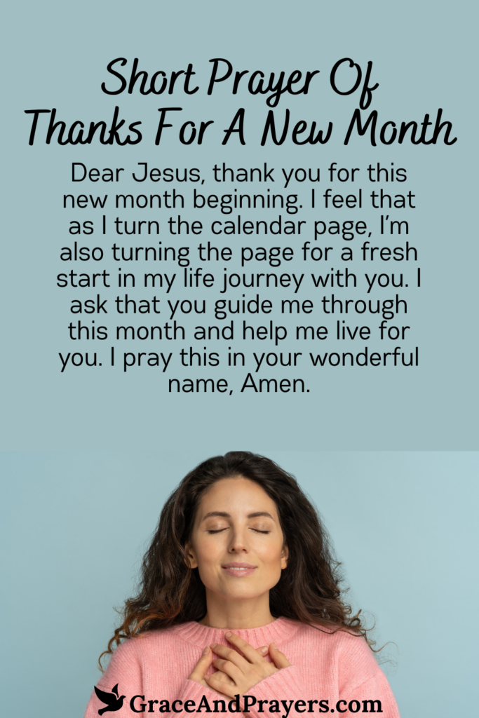 14 Thankful Prayers For A New Month - Grace and Prayers
