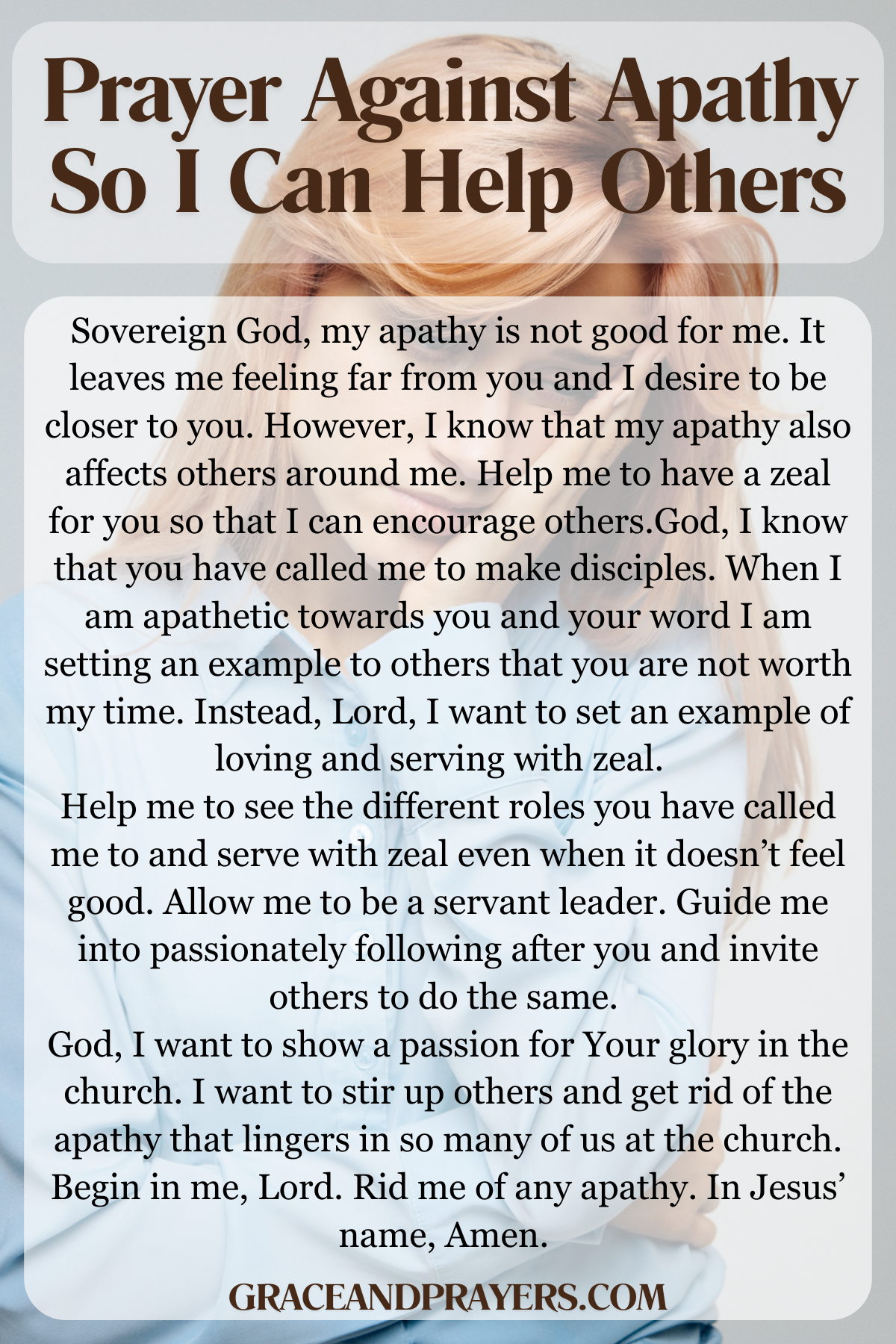 6 Encouraging Prayers For Apathy - Grace and Prayers