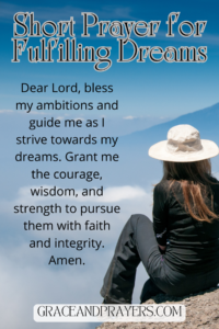 a brief prayer for fulfilling dreams pin
