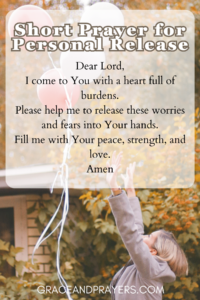 a brief prayer for personal release pin 