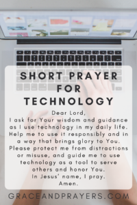 a brief prayer for technology pin 