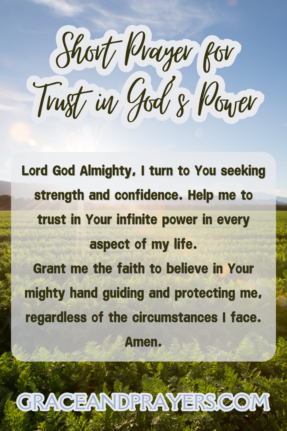 6 Prayers For Trust In God's Power - Grace and Prayers