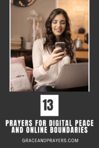 prayers for digital peace and online boundaries pin