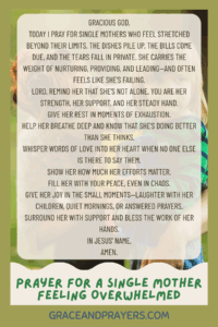 a prayer for single parents pin