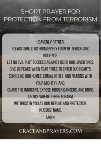 a brief prayer for protection from terrorism pin