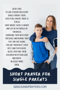 a brief prayer for single parents pin