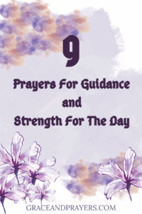 prayers for guidance and strength for the day pin
