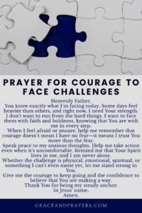 prayer pin for courage to face challenges