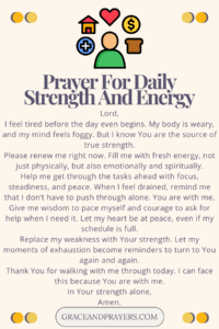 prayer for daily strength and energy pin