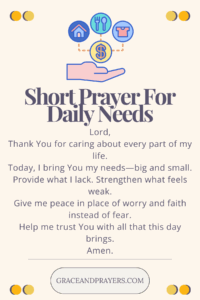 a brief prayer for daily needs pin