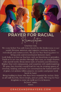 a prayer pin for racial reconciliation