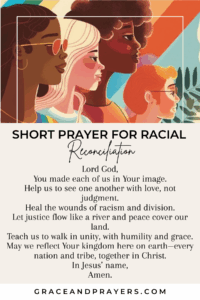a brief prayer for prayers for racial reconciliation pin