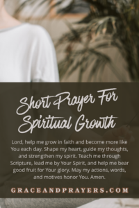 a brief prayer for spiritual growth pin