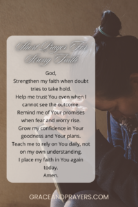 a brief prayer for strong faith