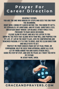 prayer pin for career direction