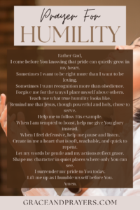 prayer for humility pin