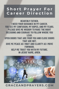 a brief prayer for career direction pin