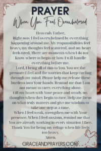 prayer pin when you feel overwhelmed