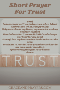 a brief prayer for trust pin