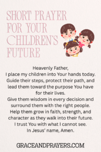 a short prayer for your children's future pin