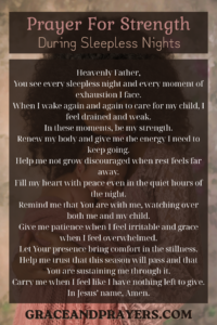 prayer pin for strength during sleepless nights