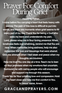 a prayer for comfort during grief pin